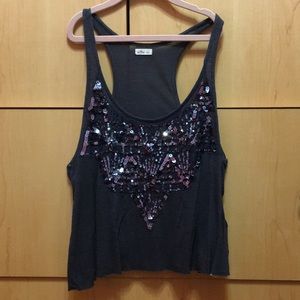 Hollister sequin crop top